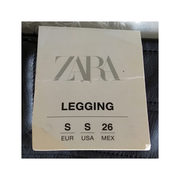 NWT Zara Faux Leather Hi-Rise Brushed Legging - Picture 10 of 11
